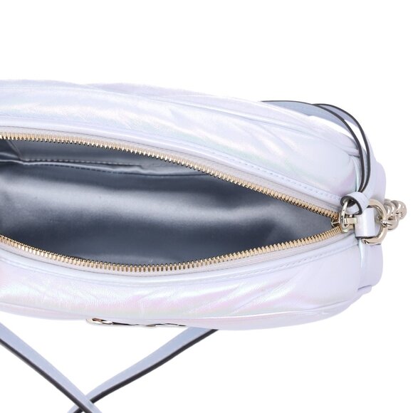 GUCCI GG Marmont Shoulder Bag 447632 Iridescent Pearl Blue Leather - Picture 8 of 9